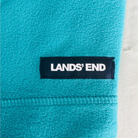 NWT Lands’ End Spade Blue Fleece Quarter-Zip Pullover / Small - Picture 5 of 8